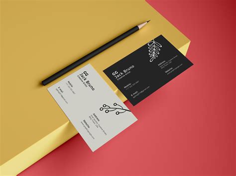 Try this amazing business card mockup and dazzle everyone with your professional mockup. Free Brand Business Card Mockup | Download