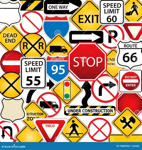 Road And Traffic Signs Stock Photography Image 19889202