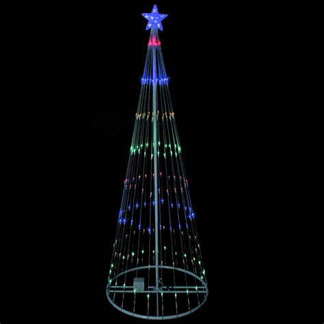 9 Multi Color Led Lighted Show Cone Christmas Tree Outdoor Decoration