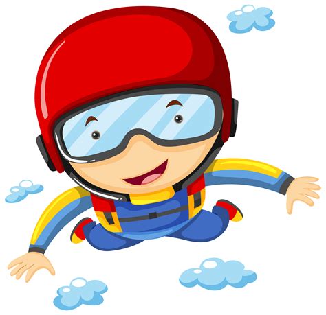 Athlete Doing Sky Diving Alone 373893 Vector Art At Vecteezy