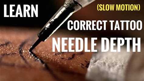 How To Tattoo Needle Depth For Clean Lining And Shading Slow Motion