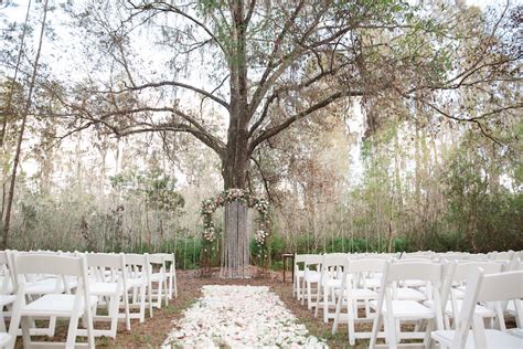 Rustic Glam Gold And Pink Outdoor Wedding In The Woods Land O Lakes