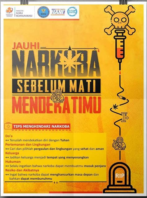 Contoh Poster Larangan Narkoba Lembar Edu