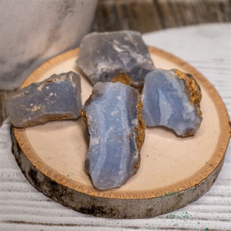 Small Raw Blue Chalcedony The Crystal Council