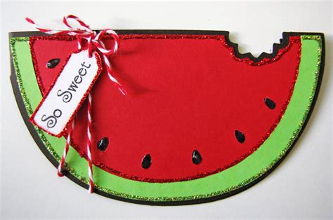 Jens Happy Place So Sweet Watermelon Shaped Card