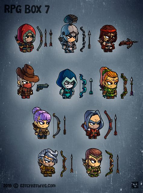 Cartoon Rpg Characters 7 Game Art Archers Eatcreatures