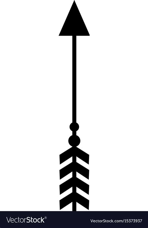 Rustic Arrow With Ornamental Design Royalty Free Vector