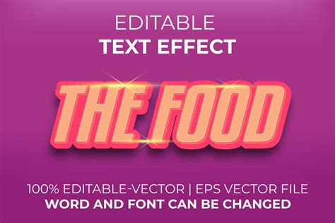 The Food Text Effect Easy To Edit 10947007 Vector Art At Vecteezy