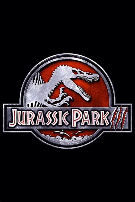 The Logo For The Moviejurassic Parkis Shown In Red And Silver