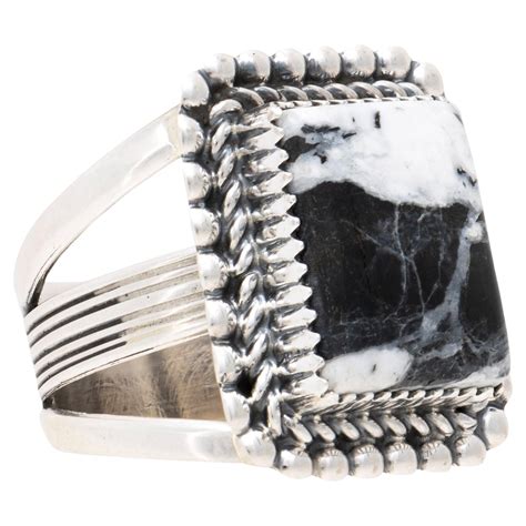 White Buffalo Turquoise And Sterling Ring For Sale At Stdibs White