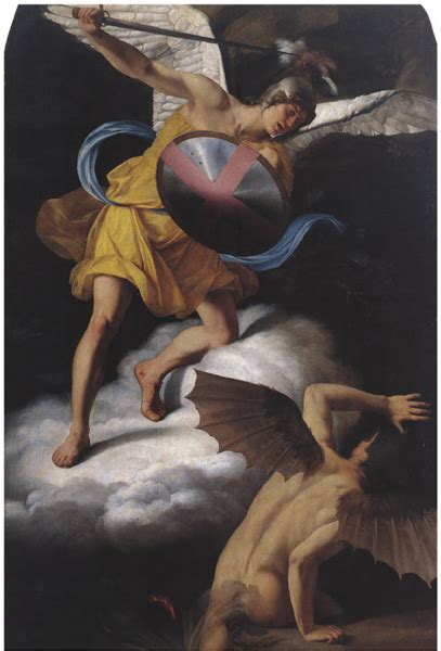 St Michael And The Devil 1607 Orazio Gentileschi