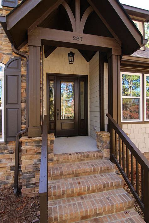 Vaulted Front Porch Design Ideas Craftsman Porch Raleigh By
