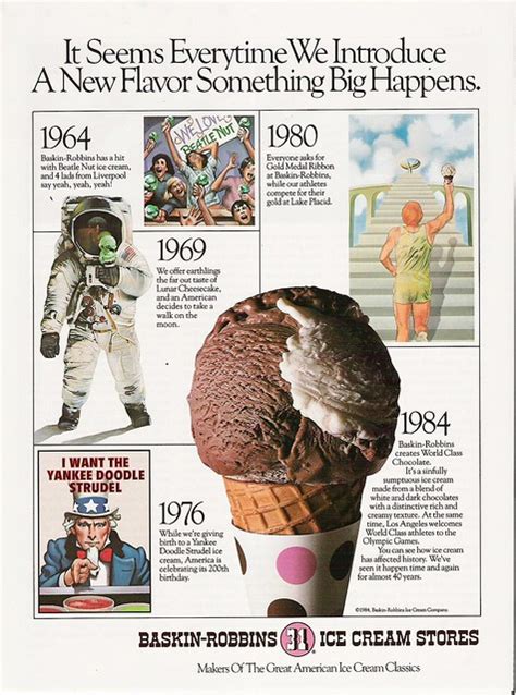Baskin Robbins 31 Flavors Ice Cream 1984 Olympics Ad A Photo On