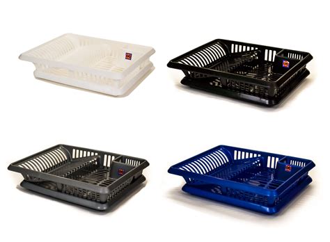 Vpl Plastic Dish Drainer Plate And Cutlery Rack With Drip Tray Drip