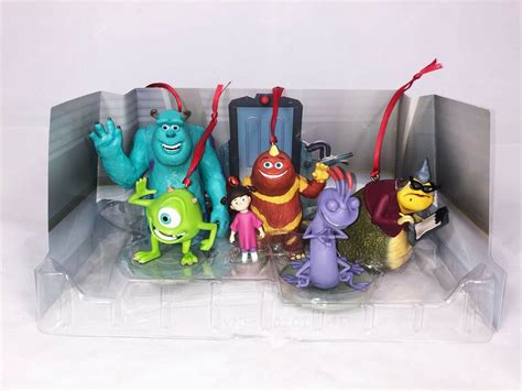 Disney Monsters Inc Custom Christmas Ornaments Figure 6pc Set Sulley Boo Randall Mike