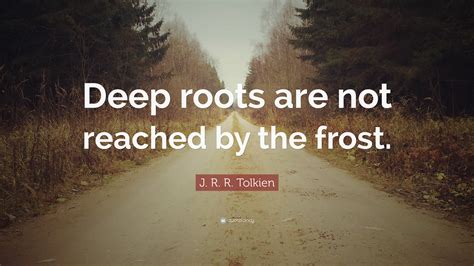 J R R Tolkien Quote “deep Roots Are Not Reached By The Frost”