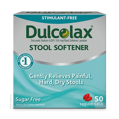 Buy Dulcolax Stool Softener, Liquid Gels, 50 Count, Gentle, Stimulant