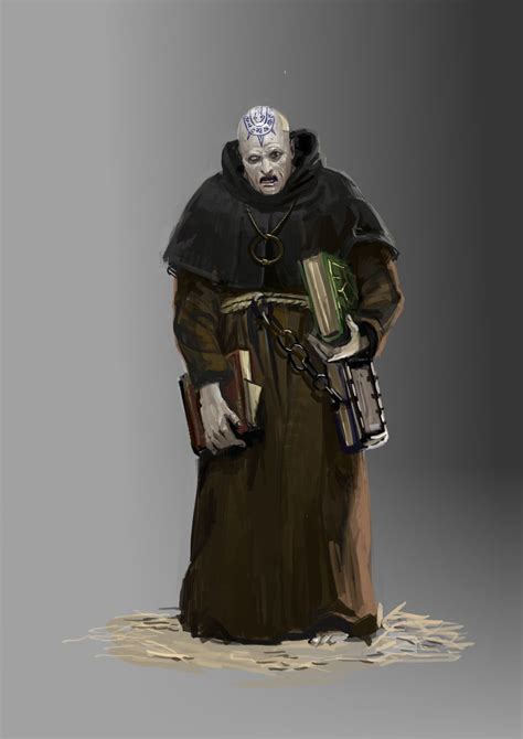 OC Crazy Cultist Monk Characterdrawing Dark Fantasy Art Dark