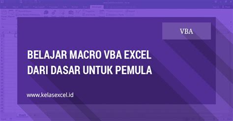 Panduan VBA Excel Pengenalan Macro VBA Excel Dasar Untuk Pemula 01
