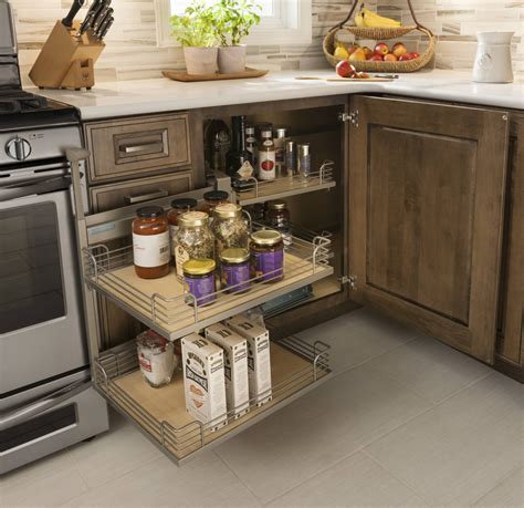 Base Blind Corner Cabinet With Full Access Trays Schuler Cabinetry At