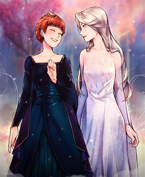 Elsa Fifth Element And Anna Queen Of Arendelle Fanart Based On The