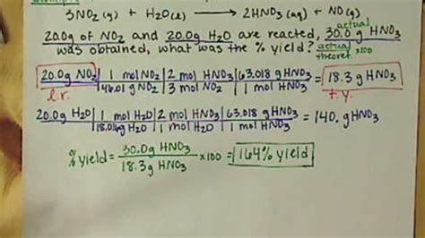 Chem121 Combining Limiting Reactant Actual Yield Theoretical Yield