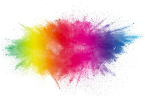 Color Holi Festival Colorful Explosion For Happy Holi Powder Stock