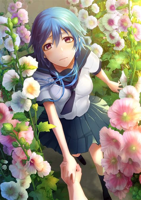 Flowers Girl Art Beautiful Pictures Anime