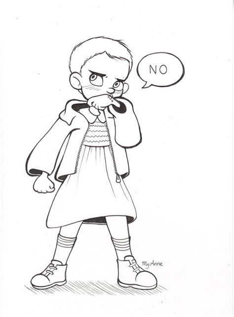 Stranger Things Eleven Coloring Pages - XColorings.com