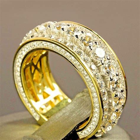 24k Gold Ring Diamond 24k Gold Rings Women Woman Gold Ring Men 24k