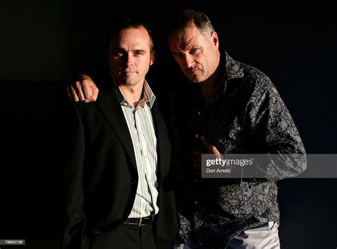 actors les hill and simon westaway attend the cage fighting news photo getty images