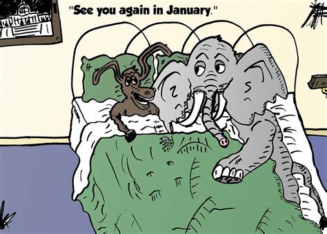 Donkey And Elephant Chatter In Bed Comic Strip Mixed Media By
