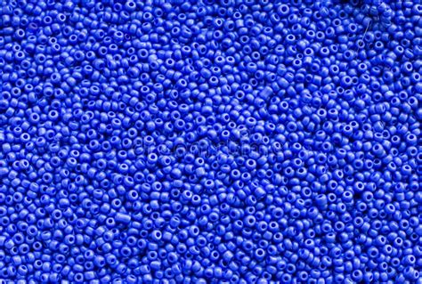 Background Texture Of Royal Blue Color Beads Closeup Seamless Beads