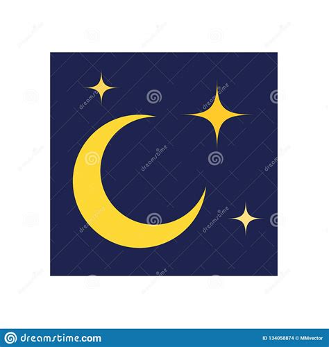 Night Icon Vector Isolated On White Background Night Sign Weather
