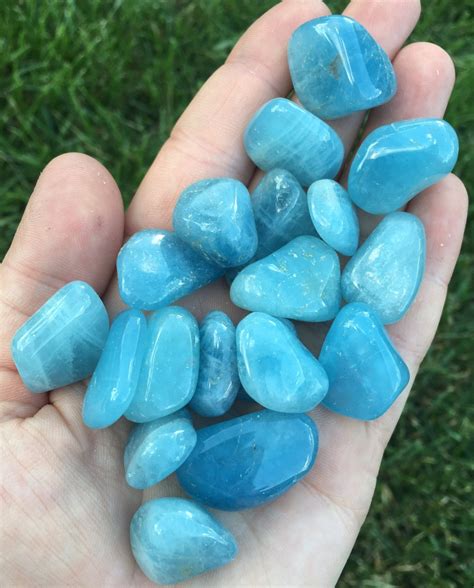 Aquamarine Crystal Aquamarine Stone Aquamarine Tumbled