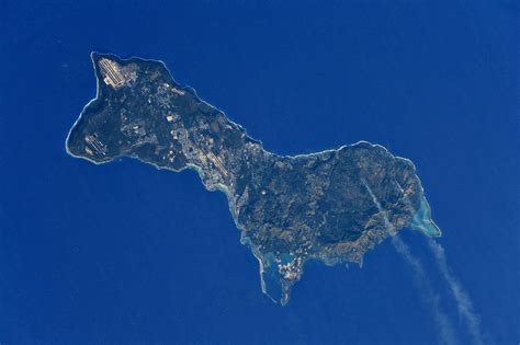 Territory Of Guam Usa Photographed From Space R Geography
