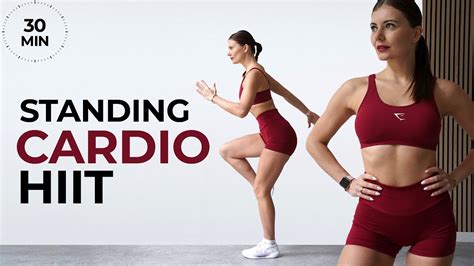 Min Standing Cardio Hiit Workout Intense Fat Burn No Repeats No Equipment Youtube