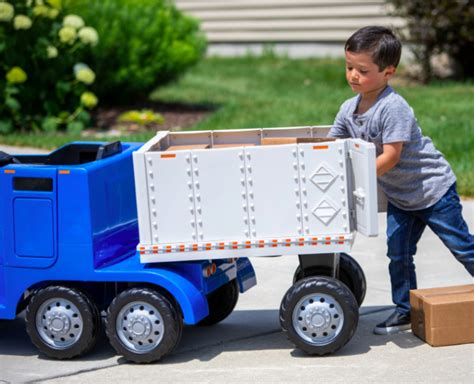 This Rideable Toy Semi Truck Has A Cb And A Detachable Trailer And