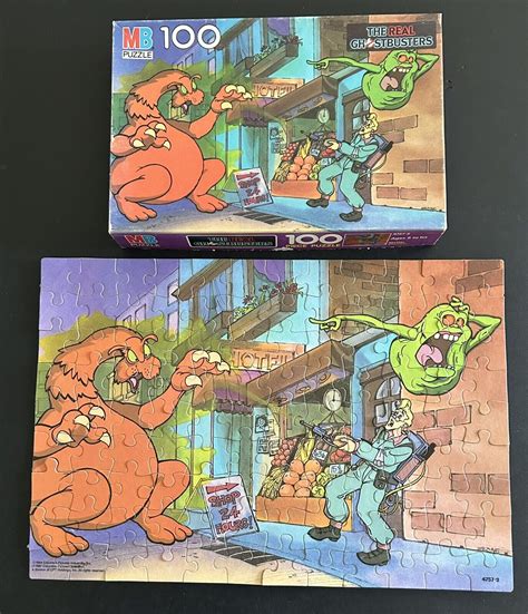 Vintage 1984 Milton Bradley The Real Ghostbusters Puzzle 100 Pc 4757 2