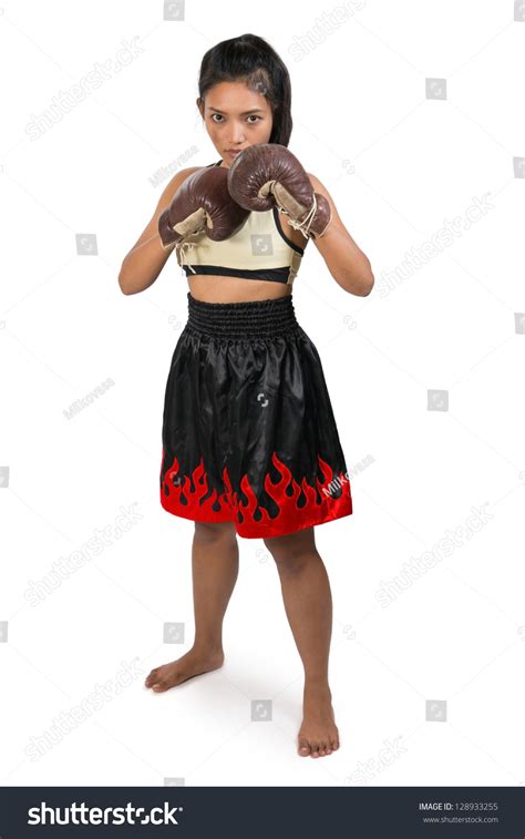 Female Muay Thai Fighter Stock Photo 128933255 Shutterstock
