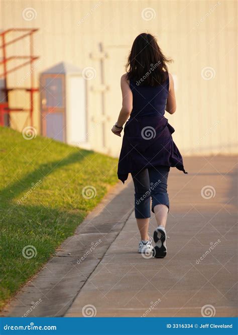 Woman Walking For Exercise Stock Photo Image Of Sunshine 3316334