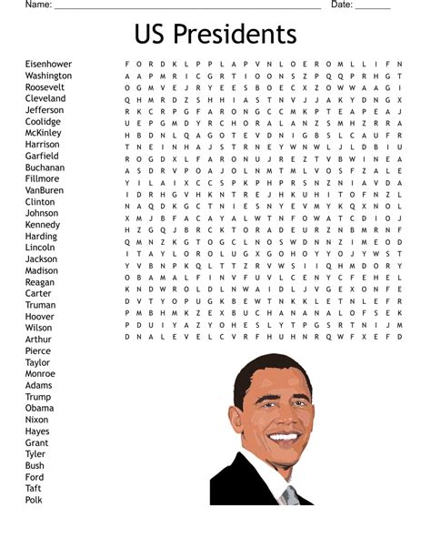 Us Presidents Word Search Printable