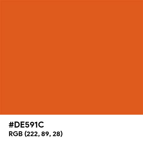 Autumn Orange Color Hex Code Is De591c