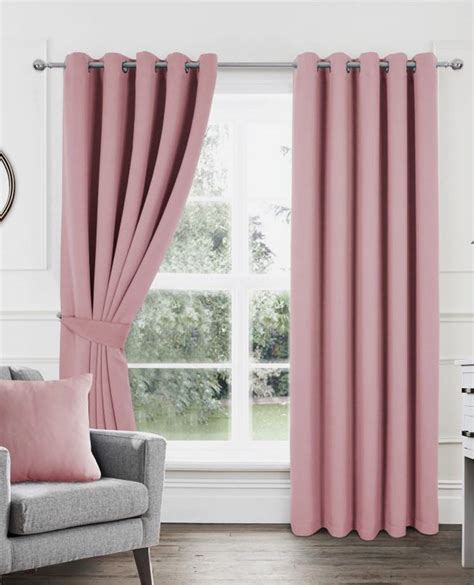 Woven Soft Baby Pink Eyelet Blockout Curtains From Love My Window