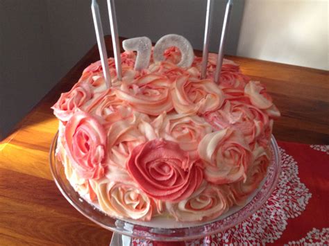Maybe you would like to learn more about one of these? Rose Cake for 70th birthday | Cute cakes, Birthday dinners ...