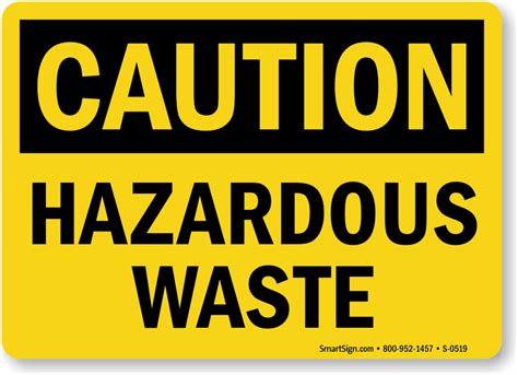 Hazardous Waste Hazwaste Signs Mysafetysign Com