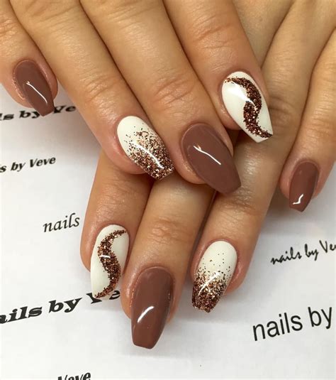 See This Instagram Photo By Nails By Veve Likes Brown Acrylic Nails Nail Art Beige Nails