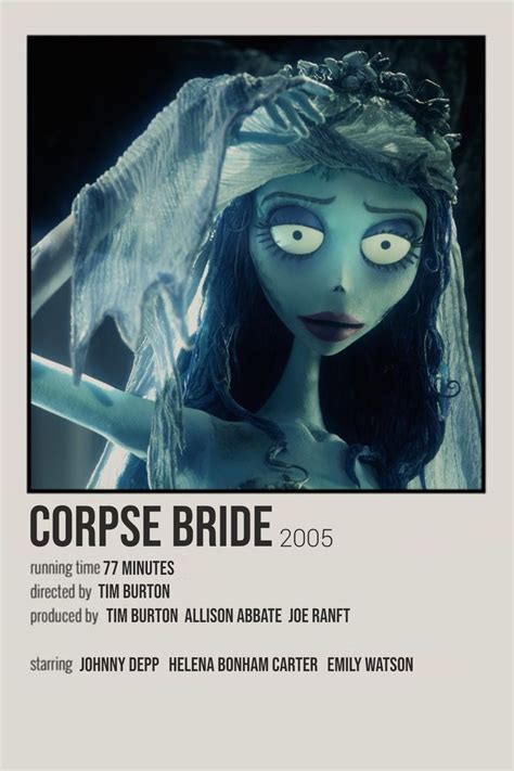 MOVIE POSTER Corpse Bride Movie Corpse Bride Tim Burton Corpse Bride