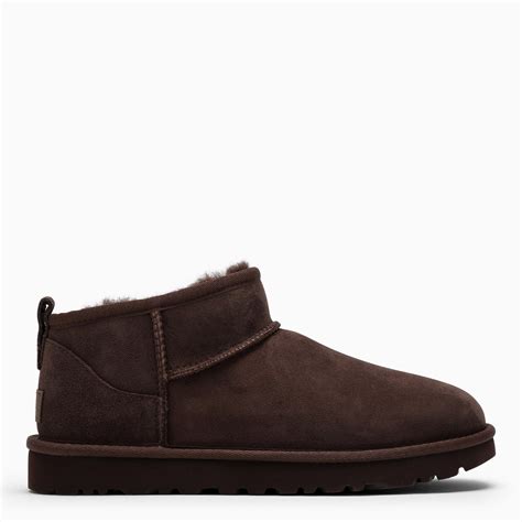 Ugg Classic Ultra Mini Brown Ankle Boots Thedoublef