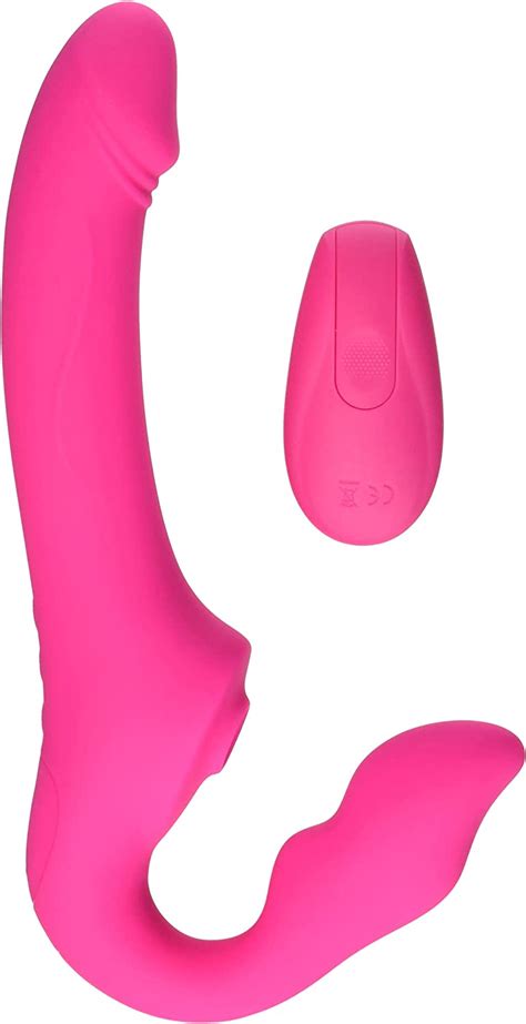 Strap U Mighty Licker X Premium Silicone Strapless Dildo With Licking Vibrating Shaft Remote